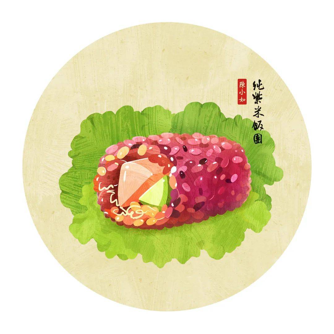 插画 | 台湾饭团美食插画 ，太馋人了！
