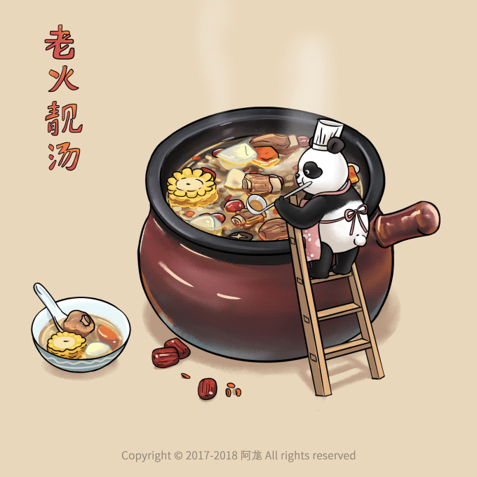 插画 | 当美食遇见插画，得胜的竟是只​熊猫？